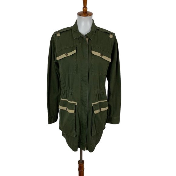 CAbi Jackets & Blazers - Cabi Green Military Jacket Small Zip Up Utility Cargo Style Casual